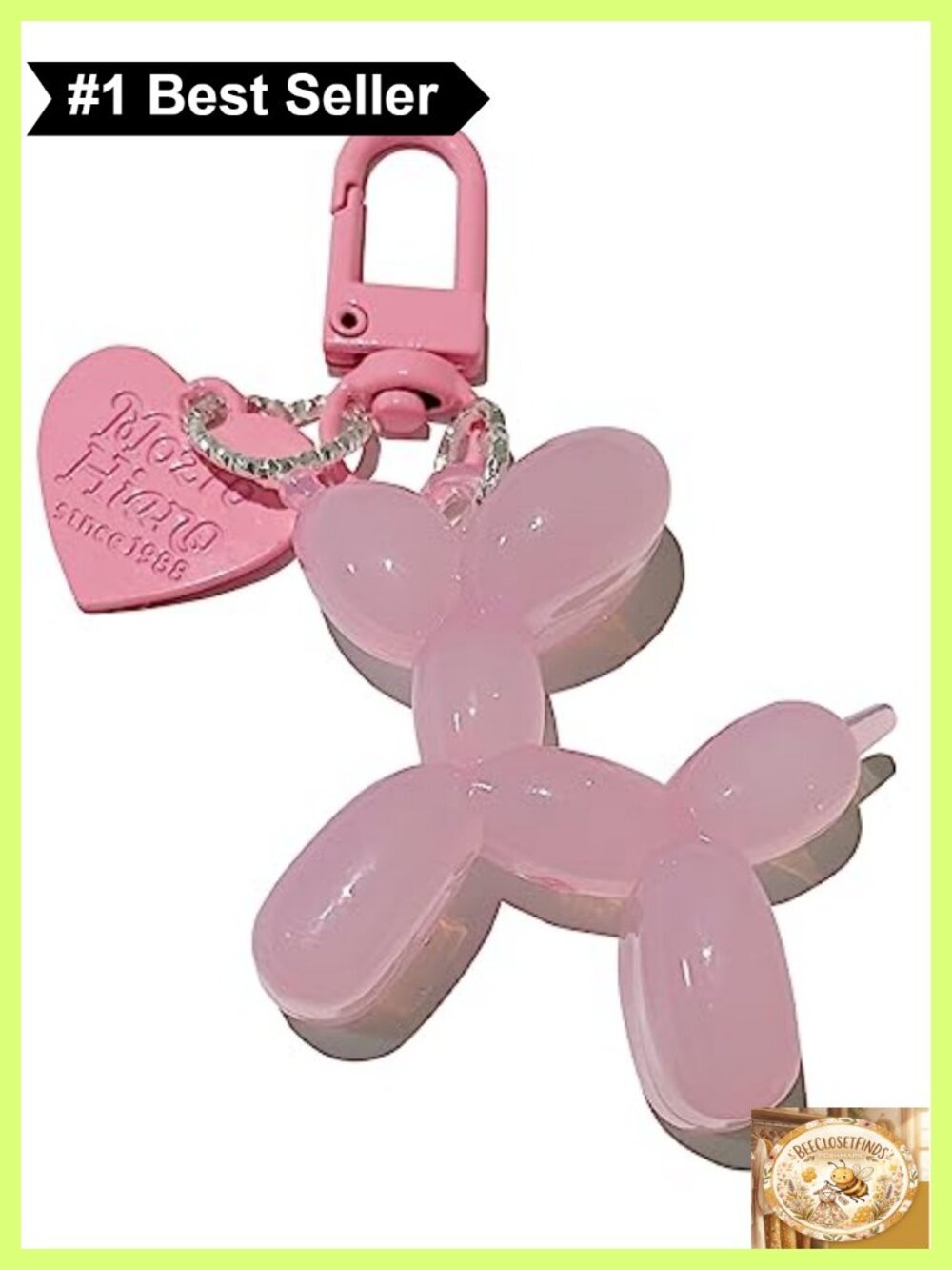 Jelly Balloon Dog Keychain Epoxy Resin Alloy Bag Charm Keyring
